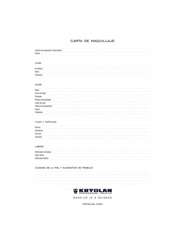 Bloc Para Bosquejos - Español - KRYOLAN Bloc Para Bosquejos - Español - KRYOLAN