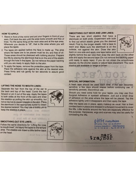 Recarga papel tensores faciales 12 uni. Mark Traynor