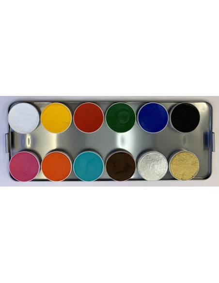 Paleta Aquacolor 12 tonos - KRYOLAN